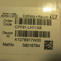 Endress+Hauser CPF81LH11A8 pH Electrode Sensor For Liquid Analysis