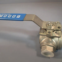 Bonomi Ball Valve 3/4 In 3Way Hand Operated CF8M 1000 WOG BV3IGTF0751A