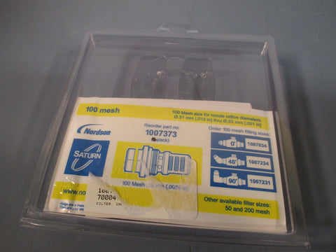 LOT OF (2) NORDSON SATURN 100 MESH .15 MM IN-LINE FILTERS 1007373