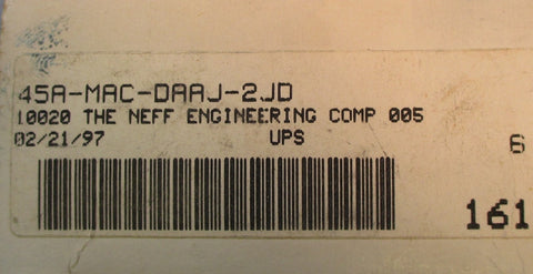 Mac Valves, Inc. 45AMACDAAJ2JD Pneumatic Manifold Valve 5.4W NOS
