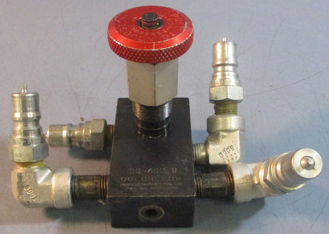 Parker SQ-400-S Colorflow Control Valve  w/ /Four H2-63 Hose Couplings