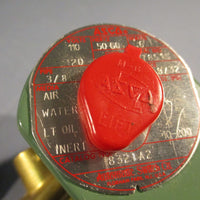Asco 8321G2 Red Hat Solenoid Valve 3/8" Pipe, 110/120V .6 Watts, 50/60 Hz
