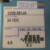 Mac Valves 225B-501JA 3-Way 2-Position Direct Solenoid Poppet Valve 24VDC 6W