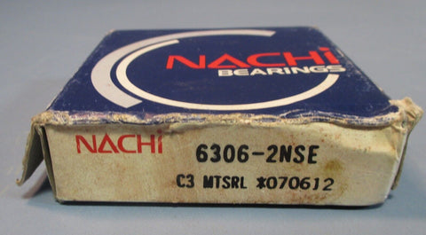 Nachi 6306-2NSE Sealed Deep Groove Ball Bearing 30 x 72 x 19mm Wide NIB