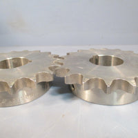 Sprocket 1/4" 18 Teeth, Lot of Two 50L18SS1
