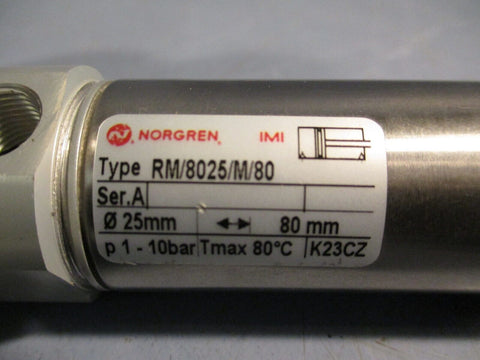 NORGREN Actuator cylinder, 25mm diameter, 80mm Stroke RM/8025/M/80