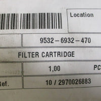GEA 95326932470 Filter Cartridge With ORing Filter Element, Fluid Cartridge