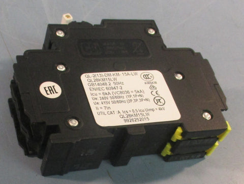 Weidmuller 9926252015 Circuit Breaker Magnetic 15A 2 Pole 240VAC