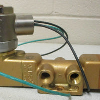 Versa Valve VSG4322GXXD024 4Way Brass Solenoid Valve 24 VDC