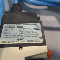 SMC 53-SY5140-TT100E Dbl Intristically Safe Solenoid Valve 53SY116TT100 w/Cables