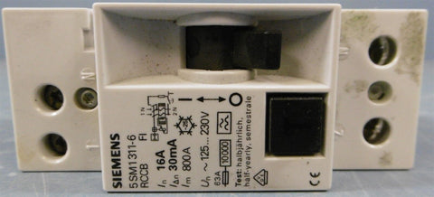 Siemens 5 SM1311-6 Safety Switch RCCB FI 16A 30mA 800A 3116-4