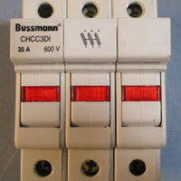 Bussmann CHCC3DI Industrial Modular Fuse Holder 600VAC 30A 3 Pole (Lot of 3)