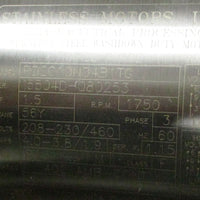 Stainless Motors PD2C10N04B1TG 3 Ph 1.5 HP w/ IL650S12TA110H Reducer 11:1 Ratio