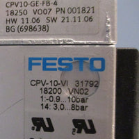 Festo CPV10VI Pneumatic Valve Assembly 18200 Valve Manifold 0.910 bar