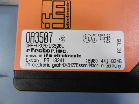 NIB IFM Efector OA3507 Photoeye Sensor OAPFKOA/LS500L
