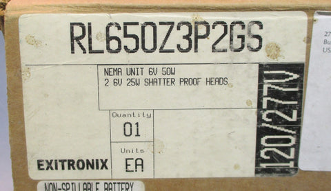 Exitronix RL650Z3P2GS Wet Location Emergency Lighting 120/277V