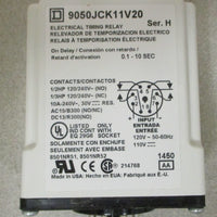 Schneider Electric Square D 9050JCK11V20 Electrical Timing Relay 120VAC 110VDC