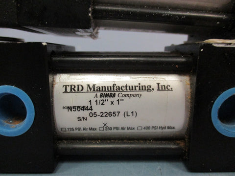 Lot of (2) TRD/Bimba #N50444 PNEUMATIC CYLINDER 1 1/2 x 1" 250 PSI Air Max