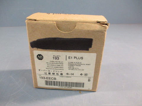 Allen Bradley 193-EECB E1 Plus Overload Relay 1.0-5.0a Amp Series B