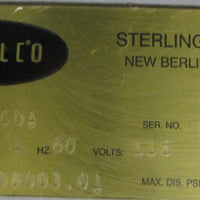 Sterling Sterlco 4128-GDA Condensate Pump 1/3HP 1PH 20PSI Max Dis. 115V