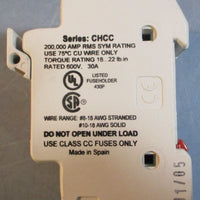 Bussmann CHCC3DI Industrial Modular Fuse Holder 600VAC 30A 3 Pole (Lot of 3)