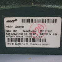 Dodge 20Q30R56 Gear Reducer 30:1 Ratio 0.96 Input HP 802 LbIn Torque Tigear 2