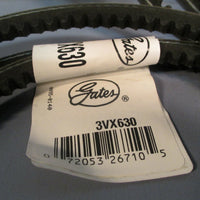 Lot of (2) Gates Super HC Belt 3VX630 & (1) Gates TriPower Belt AX53