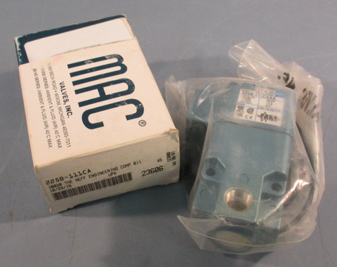 MAC VALVES INC 225B-111CA 3-WAY SOLENOID VALVE 110/120VAC 24VDC 50/60HZ