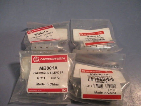 Lot of (4) Norgren Pneumatic Silencer MB001A