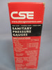 CSE SANITARY PRESSURE GAUGES  3-1/2" SANI-FLOW 0-100PSI 3P-O-GF-BT-DRAG-VI