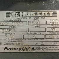 Hub City HI4062A Helical Incline Gear Drive 025010327 35.91:1 Ratio 3.30HP