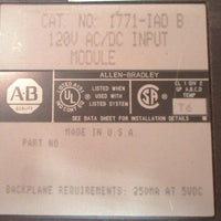 Allen Bradley 1771IAD B 120V AC/DC Input Module Used