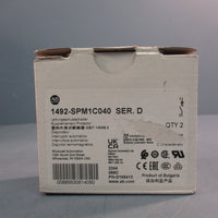 Allen Bradley 1492SPM1C040 1 Pole 4 AMP Circuit Breaker Series D QTY 2 In Box