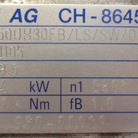 Relex AG KS150UH30FB/LS/SW/0P2 Gear Reducer 18.6:1 Ratio 2.4kW 1-3/16" Shaft Dia