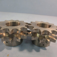 LOT OF 2 MARTIN D50B13SSW STAINLESS STEEL SPROCKET, 13 TEETH ANSI CHAIN SIZE: 50
