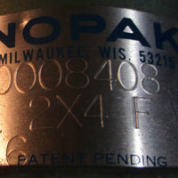 NOPAK Single Actuating Air Cylinder 2x4 F Model # 0008408 CL6 4" Stroke