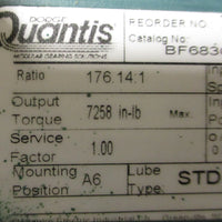 Dodge Quantis BF683CN140TC Gear Reducer 176.14:1 1750RPM 1.14HP In 11/2" Bore