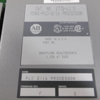 Allen Bradley 1772LX MiniPlc2/16 Processor Series D