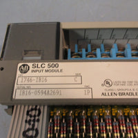 LOT OF (2) ALLEN BRADLEY 1746-IB16 SER C SLC 500 DC INPUT MODULE