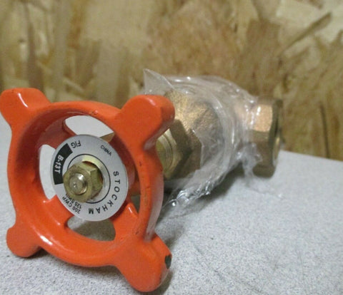 STOCKHAM GLOBE VALVE 1/2" BRONZE CLASS 125, 125SWP, 200CWP, FIG B13T