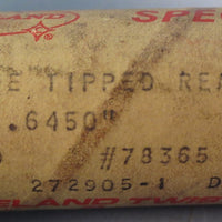 Cleveland Carbide Tipped Reamer: 0.6450"DIA, Tanged, #38365, 6 FL, USA