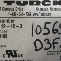 Turck CKFL 12123 Female 12Pin Electrical Receptacle U203189 300V 6A