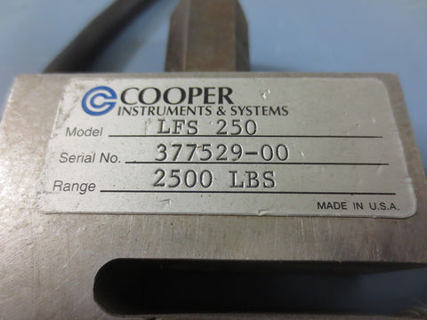 Cooper Instruments LFS-250 LFS250 Load Cell Range 2500 Lbs