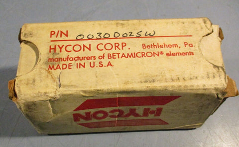Hycon 0030D025W Hydraulic Main Filter Interchange Element Microglass