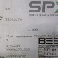SPX 28616176 Flat Membrane CPV50 H174403 Disk Membrane For CPV0DN50