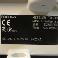 Mettler Toledo PG8000-S Precision Balance Scale 1 - 8100 g, D = 1 g