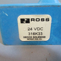 Ross 316K33 Solenoid Valve 24VDC LOT OF TWO