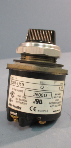 Allen-Bradley 800T-U19 Potentiometer Series Q 30mm 2500-Ohms 2 Watt Max 300VAC