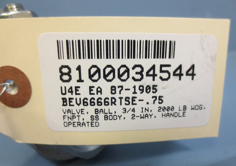 SVF Flow Control Valve: BEV6666RSE3/4" DIA