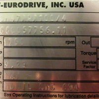 Sew Eurodrive SH47AQA100/4 Gear Reducer 9.23:1 Ratio, 930 LbIn Torque